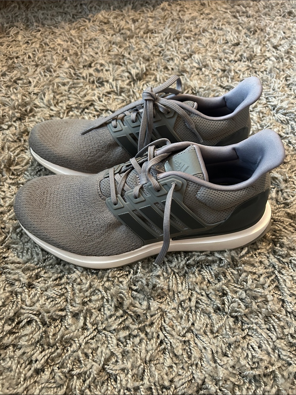 adidas Men's Gray Knit Running Shoes